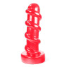 Витая анальная пробка красная