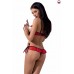 CHERRY SET WITH OPEN BRA red L/XL - Passion Exclusive