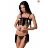 KASSANDRA SET WITH OPEN BRA black L/XL - Passion Exclusive