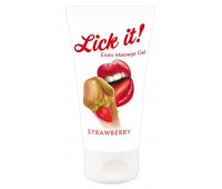 Масажний гель Lick It! Strawberry, 50 мл