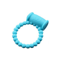 Ерекційне кільце з вібрацією BEADS RING блакитне