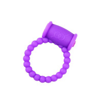 Ерекційне кільце з вібрацією BEADS RING фіолетове