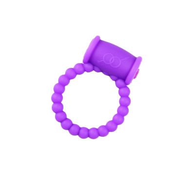 Ерекційне кільце з вібрацією BEADS RING фіолетове
