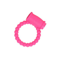 Ерекційне кільце з вібрацією BEADS RING рожеве