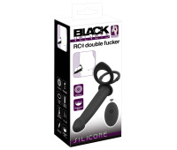 Анальний вібратор на пульті з кільцем на пеніс (чорний) Анальний вібратор на пульті з кільцем на пеніс (чорний)