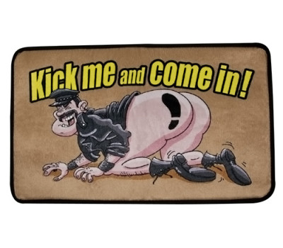 Коврик під двері „Kick me and come in!“