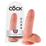 Фаллоимитатор на присоске с мошонкой King Cock (18 см)