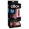 Фаллоимитатор на присоске с мошонкой King Cock Triple Density (17 см)
