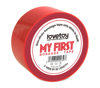 Скотч для БДСМ My first bondage tape (червоний)