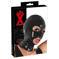 Латексная маска с отверстиями (черная)