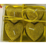 Свечи Heart в наборе 4 шт цвет золото