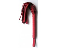 ПЛЕТКА L рукояти 160 мм L хвоста 300 мм, цвет красный, (PVC)
