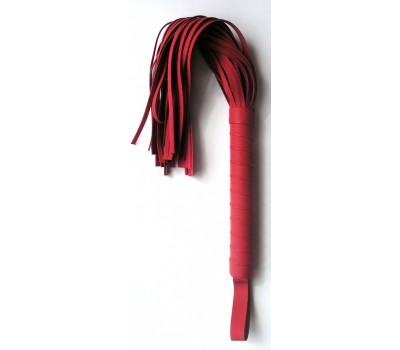 ПЛЕТКА L рукояти 160 мм L хвоста 300 мм, цвет красный, (PVC)