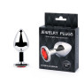 SILVER PLUG MEDIUM (втулка анальная), L 82 мм, D 34 мм, вес 90г, цвет кристалла красный