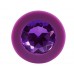 Анальная пробка размера М с фиолетовым кристаллом