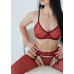 Сексуальное белье "Red leopard", цвет красный, размер М