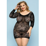 Эротическое платье сетка бодистокинг с рукавами XL/XXL