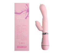 Вибратор-кролик "Vibro licking", 12 режимов вибрации, цвет розовый