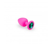 Анальная пробка, Pink Silicone Emerald, S