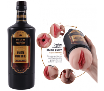 Мастурбато- вагина бутылка "Vagina Realistic Wine Bottle" без вибрации телесный