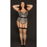 Корсет с пажами и чулками XL/XXL