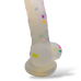 Фаллоимитатор на присоске " Confetti Dildo", полупрозрачный, L176мм, D30мм