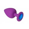 Силиконовая анальная пробка Purple Silicone Sapphire, M