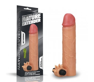 Насадка с вибрацией Add 2" Vibrating Silicone Extender, Flesh