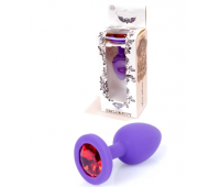 Силиконовая анальная пробка Boss Series - Jewellery Purple Silicon PLUG Small Red S
