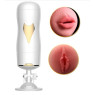 Мастурбатор с двумя входами на присоске Boss Series: Vibrating Masturbation Cup White
