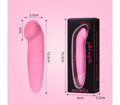 Минивибратор SEXUAL LOVE для стимлуяции клитора со скошенной головкой розовый