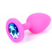 Силиконовая анальная пробка Boss Series - Jewellery Pink Silicon PLUG Small Light Blue S