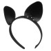 Кокетливые ушки кошечки на гибком ободке Playful Cat Black