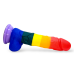 Яркий фаллоимитатор на присоске "Festive penis", L200мм, D40мм