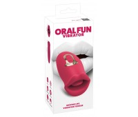 Вибратор Oral Fun с мягкими подвижными губками и виброязычком