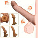 Реалистичная закрытая насадка на пенис "Penile condom", brown