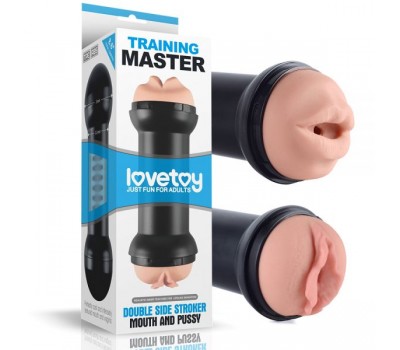 Мастурбатор вагина-ротик мастурбатор Training Master Double Side Stroker Mouth and Pussy