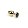 Анальная пробка,Gold Black Diamond, S Металл