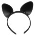 Кокетливые ушки кошечки на гибком ободке Playful Cat Black