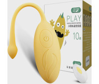 Вагинальное виброяйцо с пультом "Monster egg", цвет жёлтый, 10 режимов вибрации