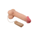 Вибратор на присоске с хребтом и эффектом скользящей кожи BAILE - Sliding Skin 9,4'' Flesh, BW-008104ZRG