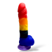 Яркий фаллоимитатор на присоске "Festive penis", L200мм, D40мм