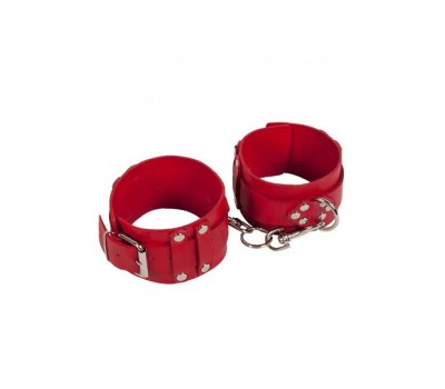 Оковы Leather Dominant Leg Cuffs, Red