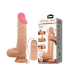 Вибратор на присоске с хребтом и эффектом скользящей кожи BAILE - Sliding Skin 9,4'' Flesh, BW-008104ZRG