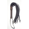 Флогер комбинированный с кожаной ручкой по 31 хвосту длинной 36 см Черный