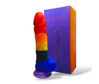 Яркий фаллоимитатор на присоске "Festive penis", L200мм, D40мм