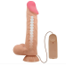 Вибратор на присоске с хребтом и эффектом скользящей кожи BAILE - Sliding Skin 9,4'' Flesh, BW-008104ZRG