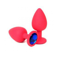 Анальная пробка, Red Silicone, Sapphire M