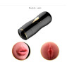 Мастурбатор с двумя входами на присоске Boss Series: Vibrating Masturbation Cup Black