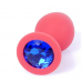 Силиконовая анальная пробка Boss Series - Jewellery Red Silicon PLUG Small Blue S